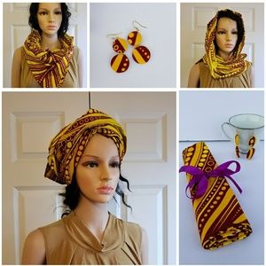 Ankara African Headwrap Scarf Turbans- NWOT